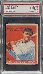 1933 R319 Goudey #149 Babe Ruth PSA GOOD 2 (MC)