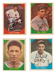 Signed 1960 Fleer All-Time Greats Collection (13) Including Grove, Manush, Sisler, and Wheat
