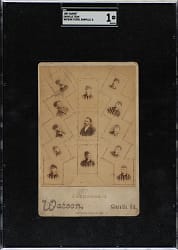 1889 Danville Browns Team Cabinet with African American Player R. A. Kelley SGC POOR 1