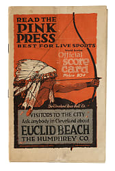1920 Cleveland Indians (vs. Brooklyn Robins) World Series Game 5 Program - Scored for Bill Wambsganss' Unassisted Triple Play!