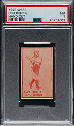 1928 W565 Lou Gehrig PSA NM 7