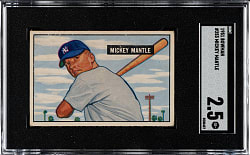 1951 Bowman #253 Mickey Mantle Rookie SGC GOOD+ 2.5