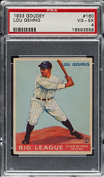 1933 R319 Goudey #160 Lou Gehrig PSA VG-EX 4