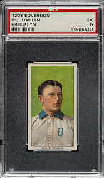 1909-1911 T206 White Border Bill Dahlen Brooklyn PSA EX 5 - Sovereign 350 Back