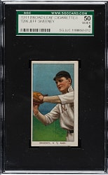 1909-1911 T206 White Border Jeff Sweeney SGC VG/EX 50 - Broad Leaf 460 Back - 1 of 1 - Highest Graded!