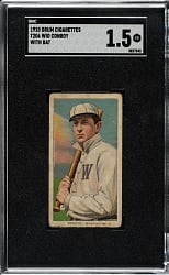 1909-1911 T206 White Border Wid Conroy With Bat SGC FAIR 1.5 - Drum Back
