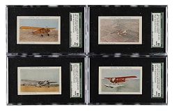 Circa 1930s E195 Necco Candies "Real Airplanes" SGC-Graded Complete Set (12)