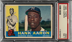 1960 Topps #300 Hank Aaron PSA NM 7
