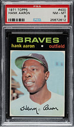 1971 Topps #400 Hank Aaron PSA NM-MT 8