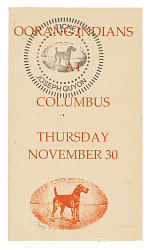 1922 Oorang Indians (vs. Columbus Panhandles) Government Postcard - Jim Thorpe Oorang Coach