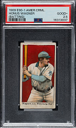 1909-1911 E90-1 American Caramel Honus Wagner Batting PSA GOOD+ 2.5