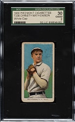 1909-1911 T206 White Border Christy Mathewson White Cap SGC GOOD 30
