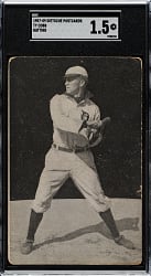 1907 PC765 A. C. Dietsche Detroit Tigers Postcard Ty Cobb Rookie Batting SGC FAIR 1.5