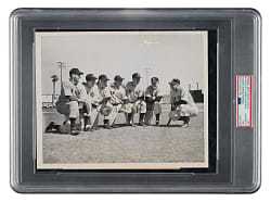 1951 New York Yankees Spring Training with Mickey Mantle Rookie Original Dave Cicero Photograph PSA/DNA Type I