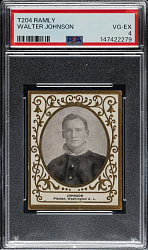 1909 T204 Ramly Tobacco Walter Johnson PSA VG-EX 4 - Newly Discovered!