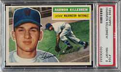 1956 Topps #164 Harmon Killebrew Gray Back PSA NM-MT 8