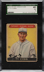 1933 R338 Sport Kings #1 Ty Cobb SGC VG 40
