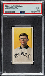 1909-1911 T206 White Border William Otey Southern Leaguer PSA VG+ 3.5 - Brown Hindu Back