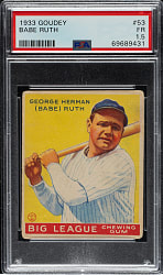 1933 R319 Goudey #53 Babe Ruth PSA FAIR 1.5