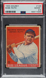 1933 R319 Goudey #149 Babe Ruth PSA GOOD+ 2.5