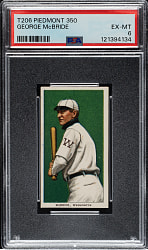 1909-1911 T206 White Border George McBride PSA EX-MT 6