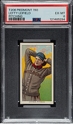 1909-1911 T206 White Border Lefty Leifield Pitching PSA EX-MT 6