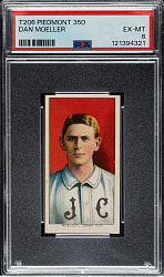 1909-1911 T206 White Border Dan Moeller PSA EX-MT 6