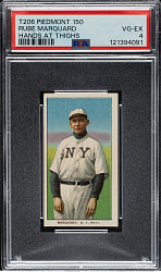 1909-1911 T206 White Border Rube Marquard Hands At Thighs PSA VG-EX 4