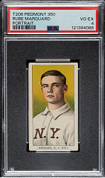 1909-1911 T206 White Border Rube Marquard Portrait PSA VG-EX 4