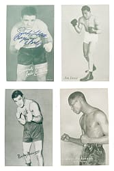 1947-1966 Exhibits Boxing Collection (133) Including Nine Signed Cards