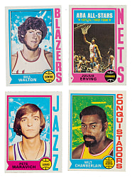 High-Grade 1974-1975 Topps Basketball Complete Set (264)