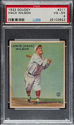 1933 R319 Goudey #211 Hack Wilson PSA VG-EX 4