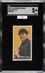 1909-1911 T206 White Border Vic Willis with Bat SGC EX 5 - El Principe De Gales Back (MBA Silver Diamond)