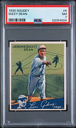 1934 R320 Goudey #6 Dizzy Dean PSA NM 7