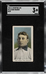 1910-1911 M116 Sporting Life Honus Wagner Blue Background SGC VG 3