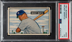 1951 Bowman #253 Mickey Mantle Rookie PSA VG 3