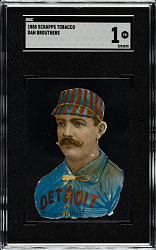 1888 H. D. Smith & Company Baseball Gum Card Die-Cuts Dan Brouthers SGC POOR 1