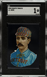 1888 H. D. Smith & Company Baseball Gum Card Die-Cuts Jack Rowe SGC POOR 1