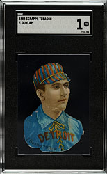 1888 H. D. Smith & Company Baseball Gum Card Die-Cuts Fred Dunlap SGC POOR 1