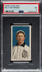 1909-1911 T206 White Border Billy Nattress PSA EX 5 - Cycle 350 Back - 1 of 2 - Highest Graded!