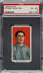 1909-1911 T206 White Border Stoney McGlynn PSA EX-MT 6 - Cycle 350 Back