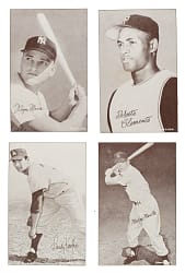 1962 Statistic Back Exhibits Complete Set (32) - All Black Backs