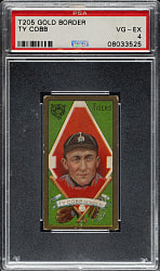 1911 T205 Gold Border Ty Cobb PSA VG-EX 4