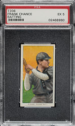 1909-1911 T206 White Border Frank Chance Batting PSA EX 5