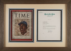 1958 Jackie Robinson Signed Letter with Time Magazine Display - JSA