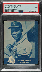 1960 Lake To Lake Dairy Milwaukee Braves Hank Aaron PSA POOR 1
