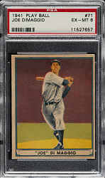 1941 R336 Play Ball #71 Joe DiMaggio PSA EX-MT 6
