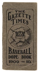1909-1910 Pittsburgh Gazette Times Baseball Dope Book - World Series Forbes Field Souvenir