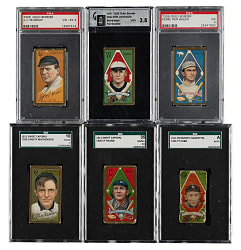 1911 T205 Gold Border Near-Complete Set (199/208) Including 176 PSA- and SGC-Graded Cards