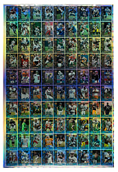 1995 Bowman's Best Football Refractor Uncut Sheet (90 Cards) Including Rice, Marino, B. Sanders, and E. Smith